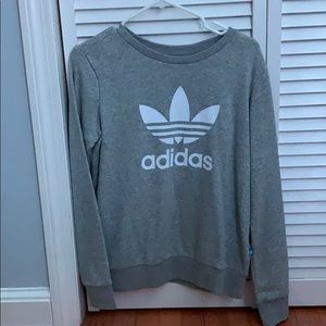 Grey adidas crew neck
